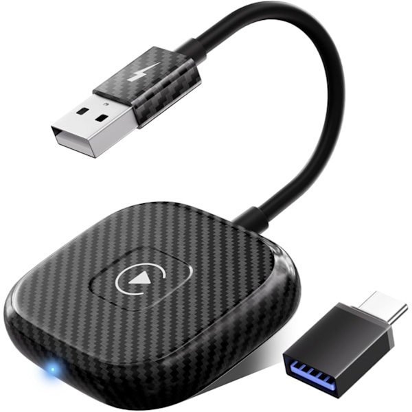 Langaton CarPlay iPhonelle, Langaton CarPlay-dongle muuntaa langallisen langattomaksi, autoihin vuosilta 2017-2024 ja iPhone iOS 11+