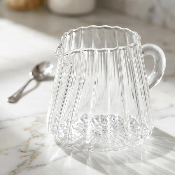 150 ml mælkeskummerkande i glas, ideel til hjemme- og restaurantbrug med kaffe og te