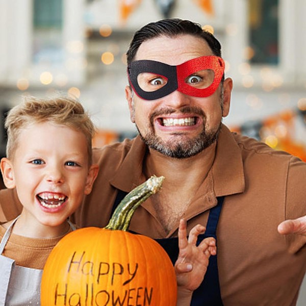 Maskerad Ögonlappar för Vuxna, Halv Ansikts Halloween Kostym Ögonlappar, Unika Festmasker