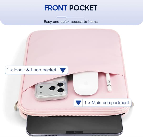 Tommer Tablet Etui til iPad Air 13\" M3 2025, iPad Pro 13\"/12.9\", Galaxy Tab S9/S10 Plus/S9 FE+/S9 FE Plus 12.4\", Sort