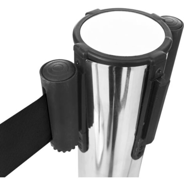 Utdragbar bandbarriär 200 cm Svart