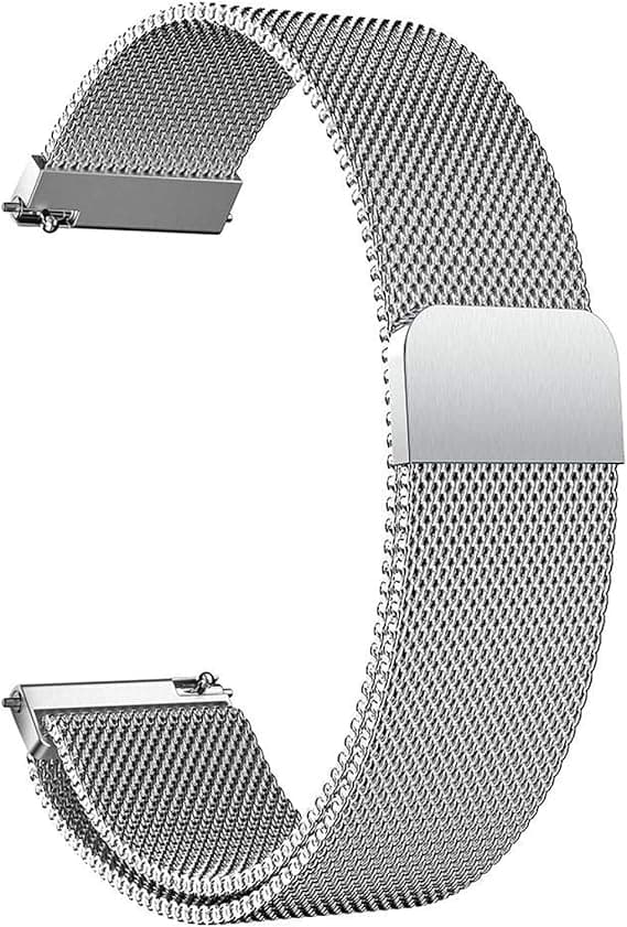 Snabbfäste Justerbara Rostfria Stål Ersättningsarmband för Kvinnor Män 18mm 20mm 22mm Silver 22mm