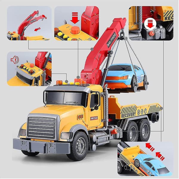 Lastautuva lelukuorma-auto lapsille 1:16 Transporter-ajoneuvo
