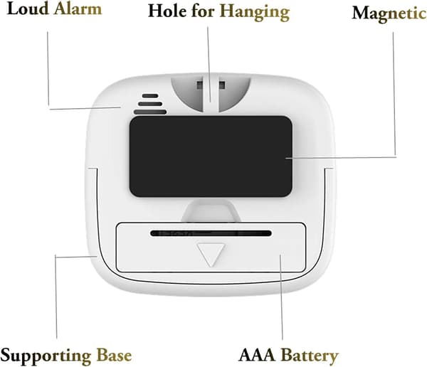 Kökstimer med stor LCD-display, digital kökstimer med högt alarm