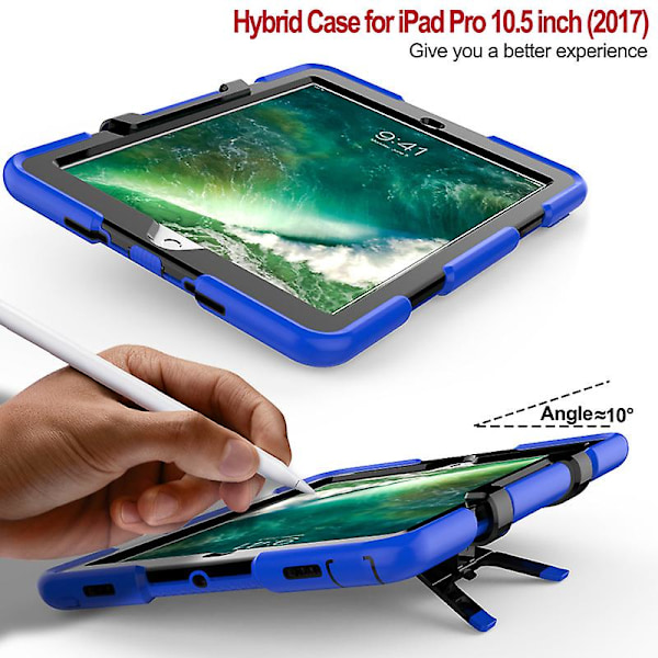 Kolmikerroksinen suojakotelo, yhteensopiva Ipad Air 3. sukupolven 10.5'' 2019 kanssa