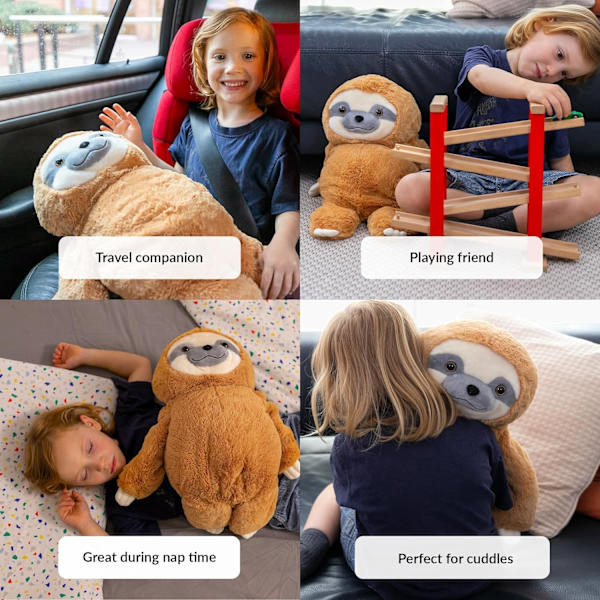 Plush för ångest | Lugnande nalle | Gosedjur Sloth | Ångestdjur | Maskintvättbar plysch | 50CM