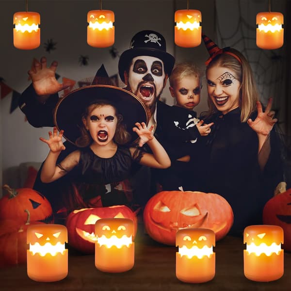 1 stk. Halloween Græskarlygte, Sammenklappelige Jack O'Lanterns, Bærbare Små Halloween-lys til Børn