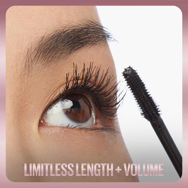 Mascara, Volymgivande & Förlängande Mascara, Tvättbar Formula som inte Smular, Berikad med Bambuextrakt & Fibrer, 7 ml, Nyans: 01