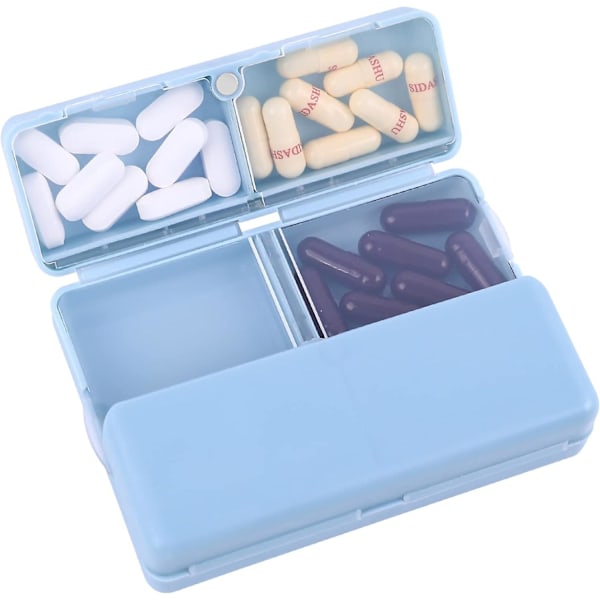 Magnetisk Vikbar Pillerorganisatör - Portabel 7 Dagars Veckopillerbox (rosa)