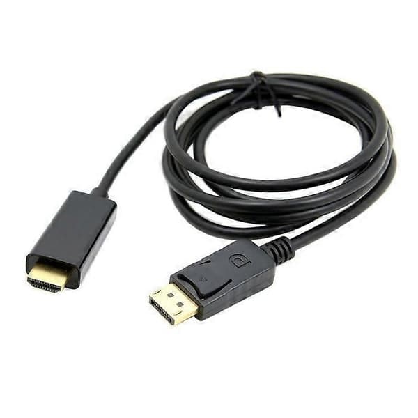 1,8 m kullattu uros-uros DisplayPort–HDMI-sovitinkaapeli