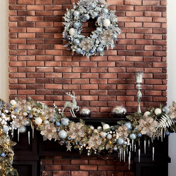 10 Juleanheng, Juletrepynt, Kunstige Juleblomster, DIY Juletrepynt