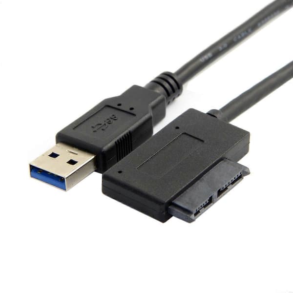 USB 3.0 til 7+6 13-pinners Slimline Sata-adapterkabel for bærbar PC CD DVD ROM optisk stasjon