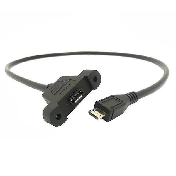Micro USB 5Pin Hane till Hona Förlängningskabel Panelmonteringstyp med Skruvar