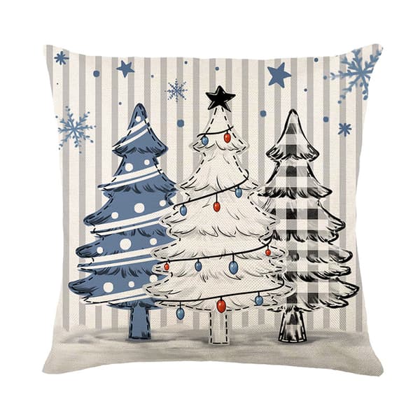 Set med 4 Kuddfodral 45 x 45cm Juldekoration Kuddfodral Ensidig för Soffa Sovrum