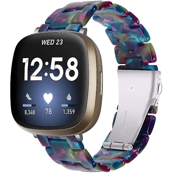 Ersättningsarmband i trendig harts för Fitbit Sense Versa 3 (kompatibel med)