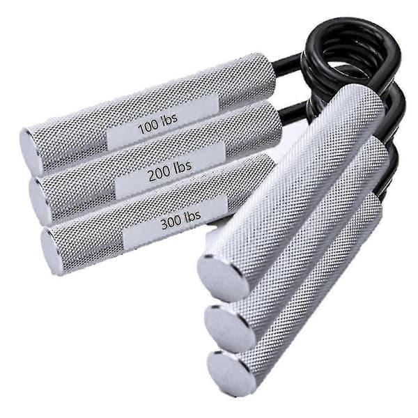 Handgreppsstärkare Set Om 3 (100lb, 200lb, 300lb) Metallgrepp--