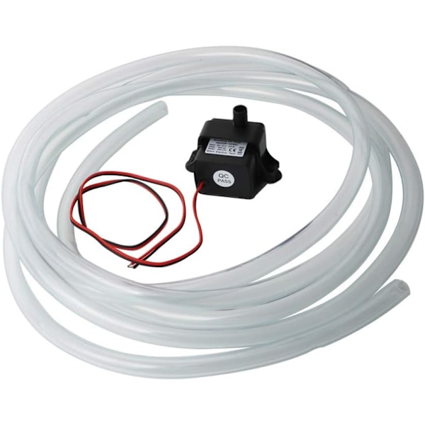 Mini børsteløs vannpumpe, superstillegående, egnet for akvarium/dam/fontene, etc. (+ med 3m lang PVC vannslange)