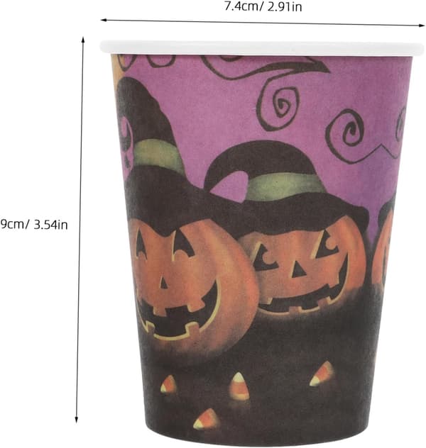 30 engangspapirkopper, perfekt til Halloween.