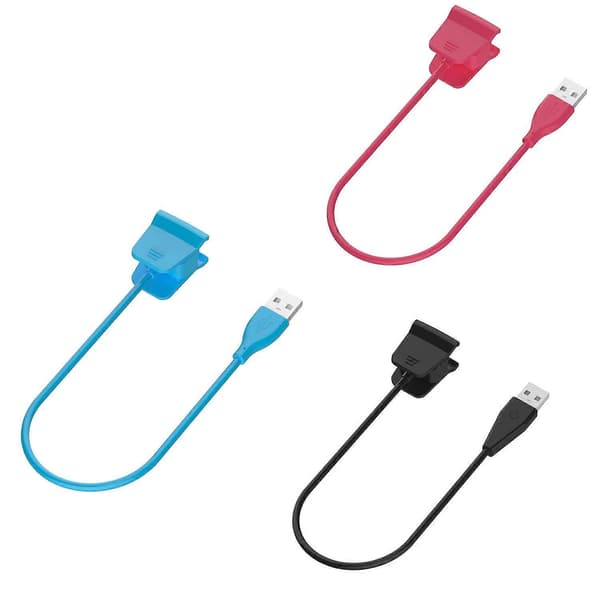 55 cm Udskiftnings USB-ladekabel til Fitbit Alta HR - Sort