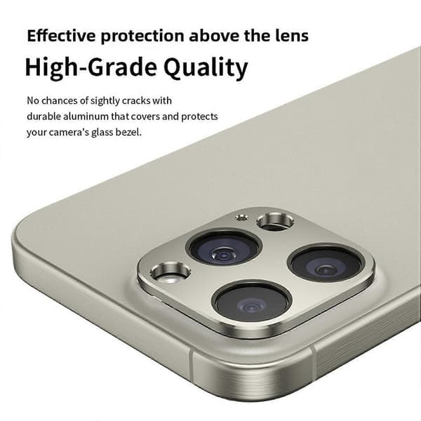 KALEBOL KLB-LPC005 Linsskydd i ihålig aluminiumlegering för iPhone 15 Pro Max/15 Pro