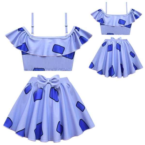 Barnsnövit prinsessan Aurora Ariel Girls Set Baddräkt Bikini Baddräkt Circus blue swimsuit 110
