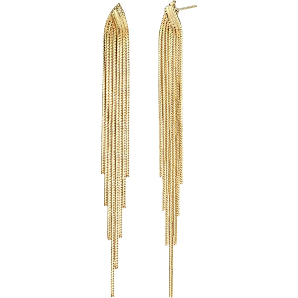 Dame Guld Hypoallergeniske Øreringe Rustfrit Stål Stift Dame Fancy Lange Dinglende Øreringe