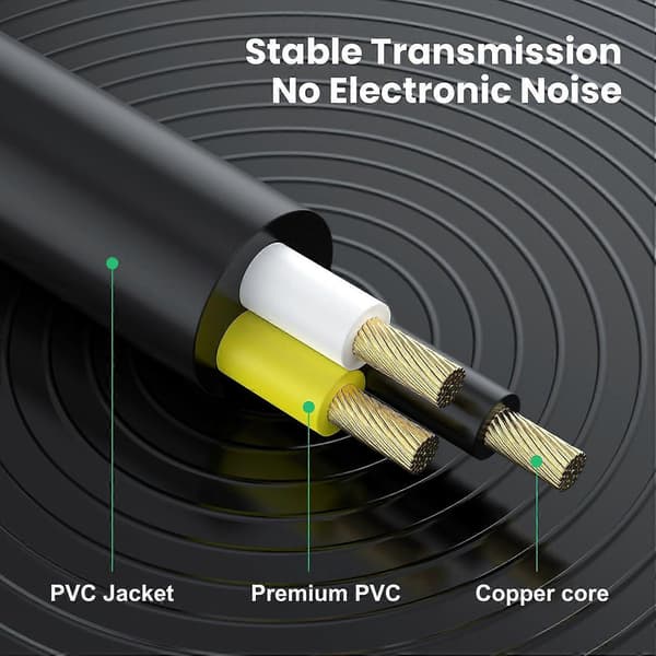5 m 6,35 mm stereo hun-TRS til dobbelt 1/4 tomme han-mono Y-splitter breakout-kabel patch-ledning