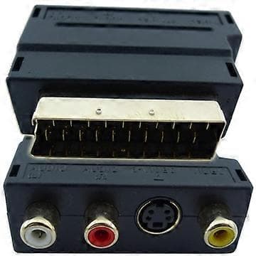 A/V - 20-nastainen uros Scart-sovitin + S-video