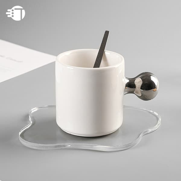 2 stk. klare akryl coasters, varmeisolering - Cloud Irregular Coasters til kontorbord 17*12cm