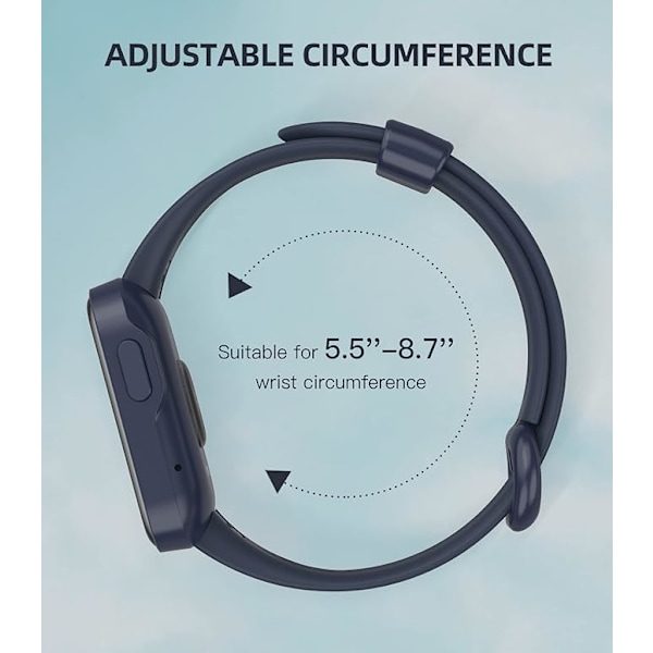 Rem för Xiaomi Mi Watch Lite/Redmi Watch, mjukt silikonersättningsband Sport armband Svart/Blå