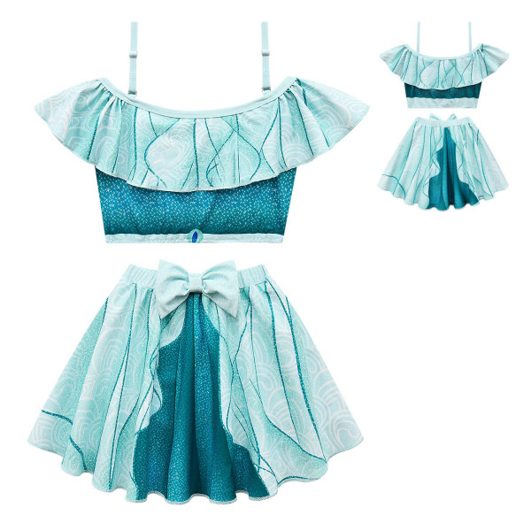 Barnsnövit prinsessan Aurora Ariel Girls Set Baddräkt Bikini Baddräkt princess jasmine swim skirt 110