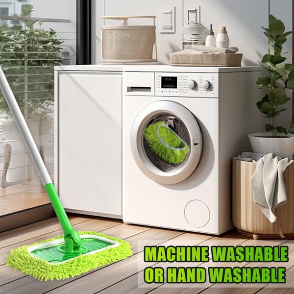 2-pack mikrofiber återanvändbara mopprefiller, moppdynor, kompatibla med Swiffer plattmoppar