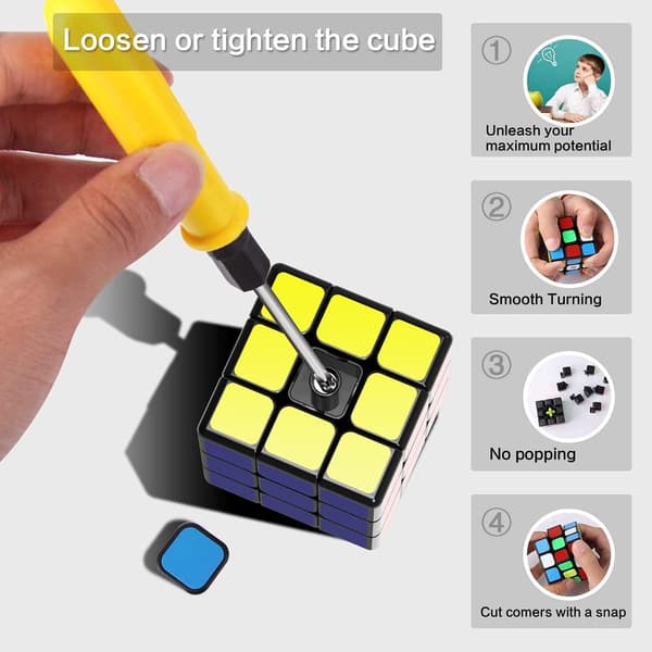 3x3 Speed Cube, Uendeligt Variabel Rubiks Cube Intelligens Træning Børns Pædagogiske Legetøj (3x3x3)