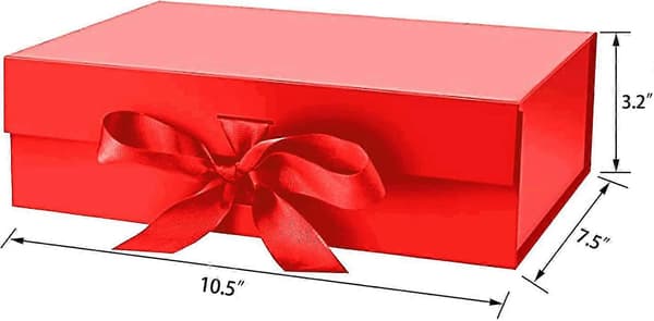 10,5\" Stor Presentask med Magnetlock och Band för Presenter (stor, Röd)