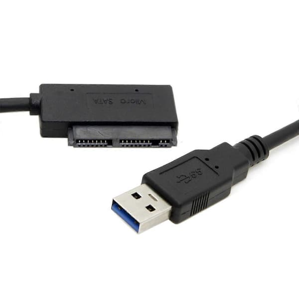 USB 3.0 til Micro SATA 7+9 16 Pin 1.8'' 90 Graders Vinklet Harddisk Driver SSD Adapterkabel