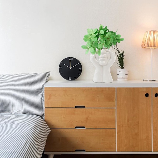 Abstrakt Konst Huvudvas: Modern Elegant Vas Kvinnlig Form Huvud Halv Människokropp Blomvas Bohemisk Dekor