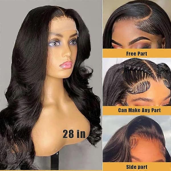 Body Wave Lace Front Parykker Ægte Hår Bred Blonde 180 Tæthed