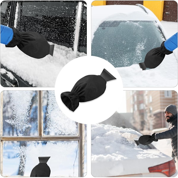 Isskraber til bilrude, snefjernelse med frostsikker handske, afrimer til bilrude, isskraber værktøj til bil