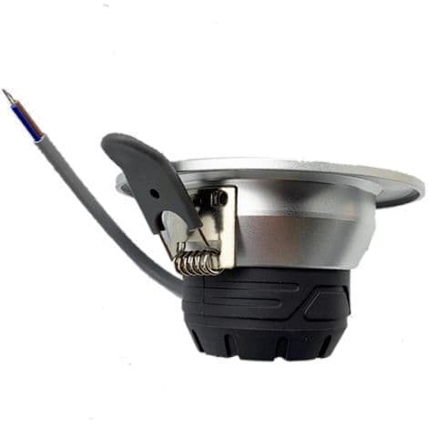 5W Rund LED Innfelt Spot SILVER hvitt lys.