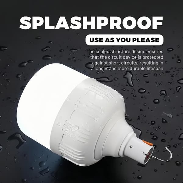 Sett med 2 LED-campinglamper, kraftige USB-oppladbare campinglykter, 8 x 14 cm, 3 lysstyrkemoduser
