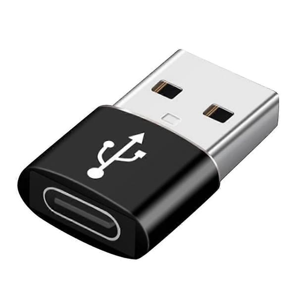 Type C Hunn til USB 3.0 Hann Konverter Dataoverføring Mini Ladeadapter - Svart