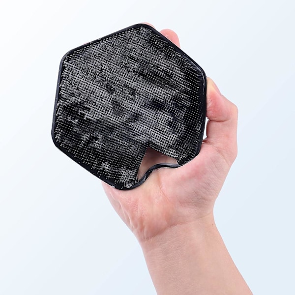 Silikon Kroppsskrubb - Veggmontert Ryggskrubber for Dusj (svart)