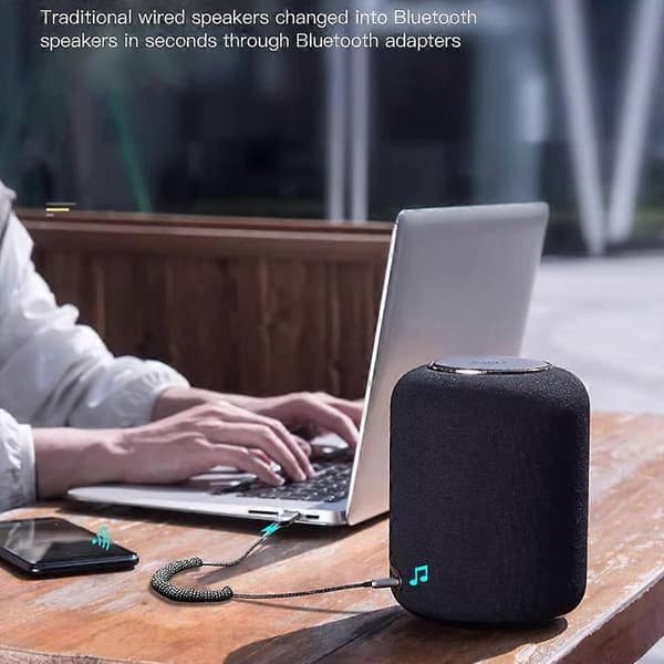 TOTU AD-10 1,7m Bil AUX 3,5mm Bluetooth 5.0 Trådlös Adapter Ljudkabel