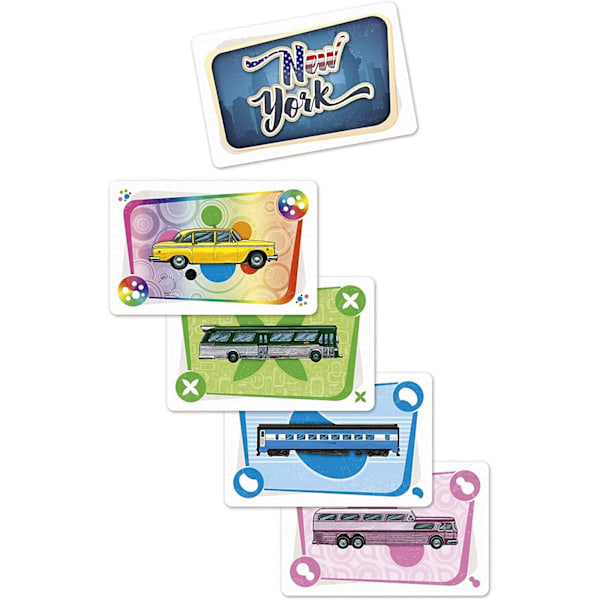 Days of Wonder Ticket to Ride New York -lautapeli, 8+, keskimääräinen peliaika 10–15 minuuttia, monivärinen, 2–4 pelaajalle