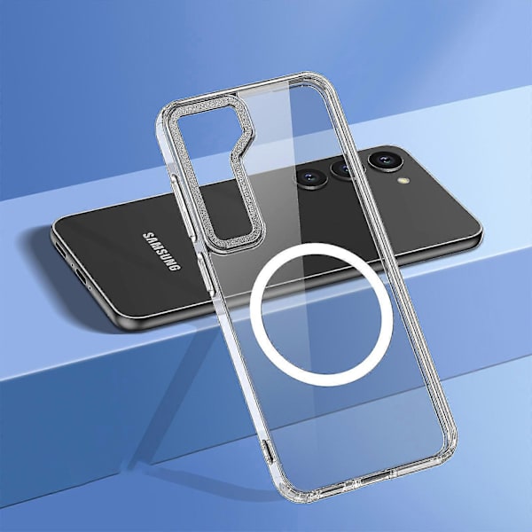 Transparent Hårt Skal Stöd För Magsafe Trådlöst Genomskinligt Skal För Samsung Galaxy S23 Ultra Plus 5g