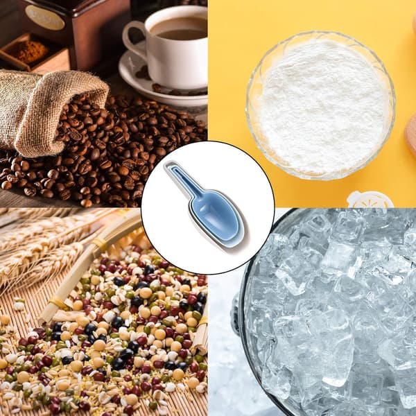 3-delt sæt: Isskeer, køkkenskeer af plast, velegnet til mel, popcorn, mad, slik, kaffebønner og kæledyrsfoder