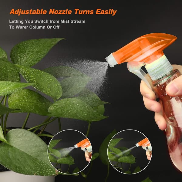 2 Pakning 500M Tomme Sprayflasker Mist Stream Plastflasker Holdbar Trigger Sprøyte