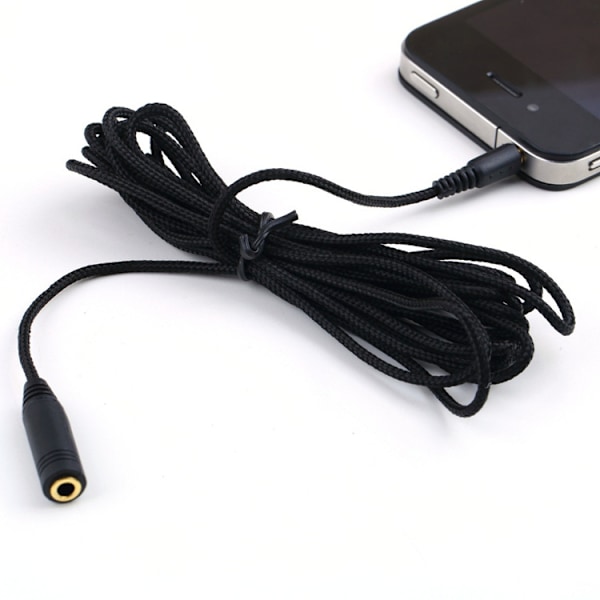3M 3,5 mm 1/8\" Stereo Audio Aux Hovedtelefon Kabel Forlængerledning Han til Hun med Stofjakke