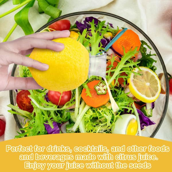 2-pack portabla citronpressar i plast, 2025 Ny kompakt skruvlock Citronjuicer Manuell citruspress med lock Juiceextraktor