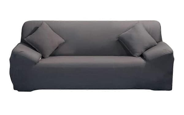 Sofföverdrag Stretch Elastiskt Sofföverdrag i Olika Storlekar och Färger (3-sits för Sofflängd 190-230 cm, Grå)